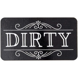 Double Sided Clean or Dirty Dishwasher Magnet Indicator Sign (3.5 x 2 Inches)
