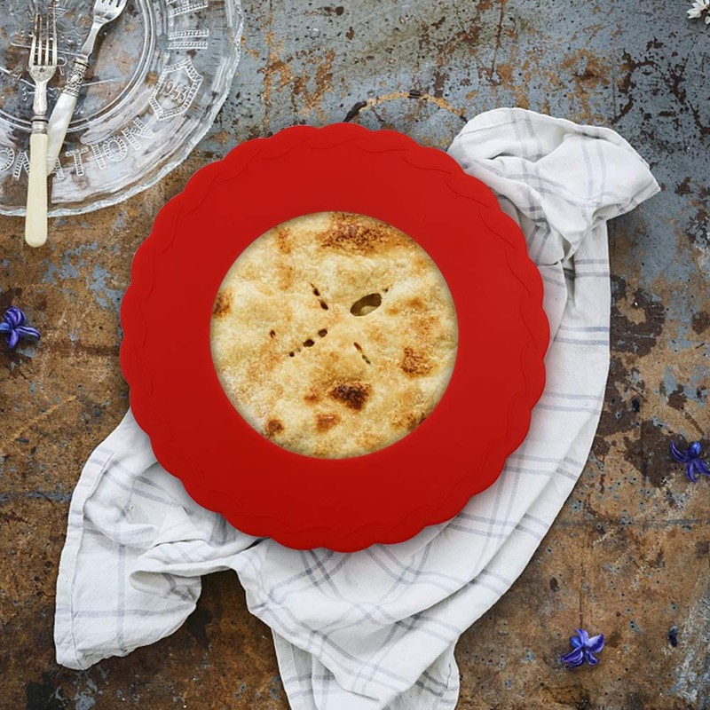 WYBG 4 Pcs Mini Pie Crust Shields, Silicone Pie Pan