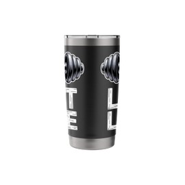 Lift Life Dumbbell Graphic, Motivational Fitness Lifestyle Stainless Steel Insulated Tumbler