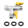 QWORK® G1/2" 3 Way Diverter Valve Switch Valve, Universal T-Adapter