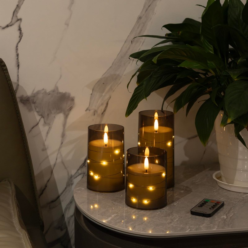 Flameless Candles with Timer - Battery Operated Candles with Remote,