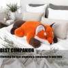 Labauxite Cute Fox Plush Pillow, Kawaii Plushies Red Fox Stuffed
