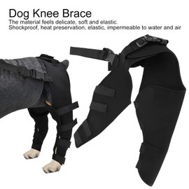 Dog Knee Brace for Torn ACL Hind Leg, Dog Knee Brace for Back Hind Rear Leg Torn ACL Tear, Relieve Joint Pain and Muscle Sore (HJ25 Rear Double Leggings Black M)