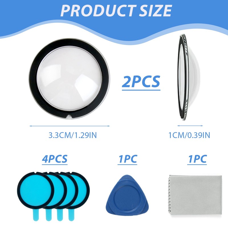 Panoramic Lens Protector for Insta360 X3 Camera Lens, Durable, Transparent,