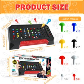 Classical Code Breaker Game - IQ Puzzle, IQ Games, Logic Games, Educational Toy for Children, Strategic Game for Children from 8 Years and Adults