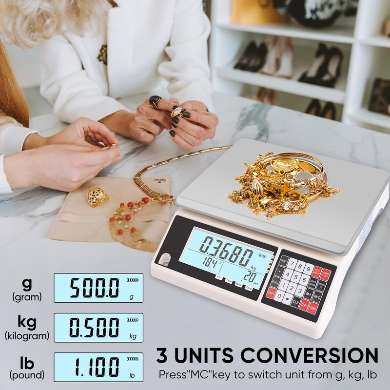 Industrial Counting Scale 30kg/0.5g Precision Electronic Gram Scale for Parts