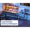 Pamray 60 Inch L Shaped Gaming Desk with Shelves and
