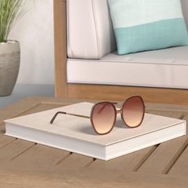 ANDWOOD Oversized Sunglasses for Women Big Large Square Wide Frame Shades Retro Trendy Fashion UV Protection Brown Sun glasses