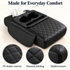 Auto Center Console Armrest Cushion With 2 Cup Holder PU