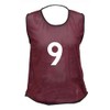 10 MESH BIBS FOOTBALL TRAINING SPORTS BIBS PRINTED NUMBER (1-10