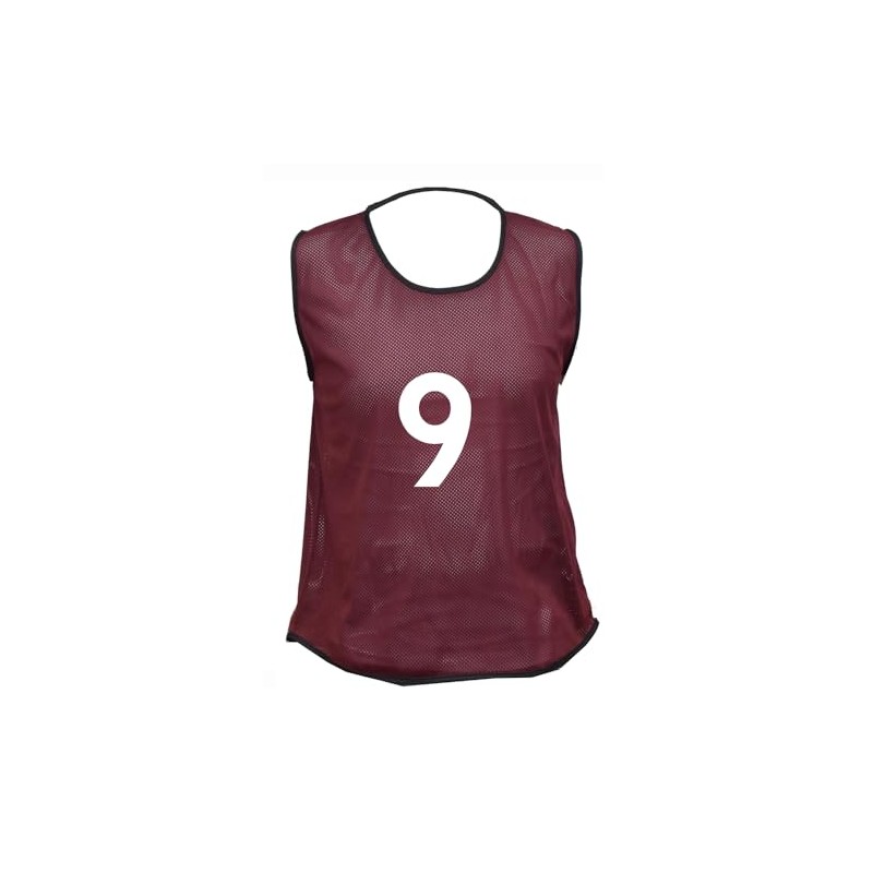 10 MESH BIBS FOOTBALL TRAINING SPORTS BIBS PRINTED NUMBER (1-10