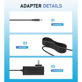 36V Charger for 29.6V Battery 550W 45KPA Cordless Vacuum Cleaner Compatible AFNOP AceVac 11, NADALY V28, INTETURE BP20 Vacuum Cleaner Adapter Charger