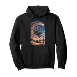 Native American Indian Mushroom Wolf | Surreal Desert #88 Pullover Hoodie
