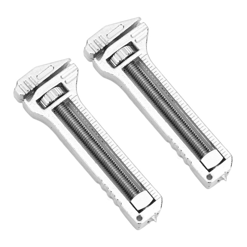 2PCS Mini Multitool Wrench Adjustable Compact Multifunctional Bottle Opener Wrench