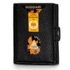 GUGGIARI® Slim wallet with coin compartment made of microfibre jacquard