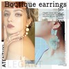 Yheakne Boho Crystal Pearl Dangle Earrings Silver Pearl Drop Earrings