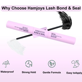 Lash Bond and Seal Waterproof 3-IN-1 Lash Remover for Lash Extensions Lash Glue for Eyelash Clusters DIY Eyelash Extension Remover Lash Cluster Glue Kit Eyelash Remover 15ml (Black)