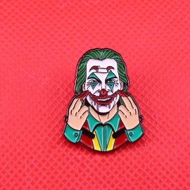 Joaquin Phoenix Joker Movie Put on a Happy Face  1.25" Enamel Pin Badge @ NEW