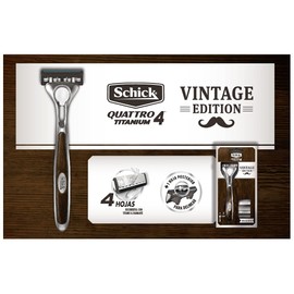 Wilkinson Sword Quattro Men's Razor Vintage Edition - for a Classic and High-Quality Shaving Experience