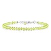 InfinityGemsArt Natural Peridot Stone Dainty Silver Plated Bracelet Jewelry Bracelet