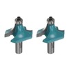 QUARKZMAN Pack of 2 Rounding Cutter 1/2 Shank 11/16 Inch