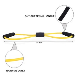 Resistance Bands, 8 Shape Resistance Bands with Handles[20LBS], Figure 8 Resistance Band for Workout, Gym, Stretching, Yoga, Home Fitness, Training, Exercise, Physical Therapy