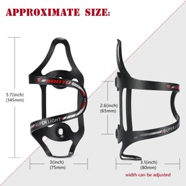 KOOTU Bicycle Bottle Holder, Lightweight Aluminium Alloy Bicycle Bottle Holder Side Load Bicycle Bottle Holder for Mountain Bike/Road Bike/Hybrid Bicycle/Folding Bike (Red)