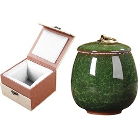 Kelendle Small Keepsake Urn for Human Ashes with Velvet Box Pet Keepsake Urn Small Cremation Urns Mini Funeral Urn Decorative Urns for Home Decor Fits a Small Amount of Cremated Remains Jade Green