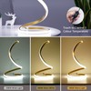 NUÜR Spiral LED Table Lamp, Modern 3 Colors Dimmable Desk