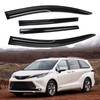 Kinwrdsn Tape-On Rain Guards Window Visor Fit for Toyota Sienna