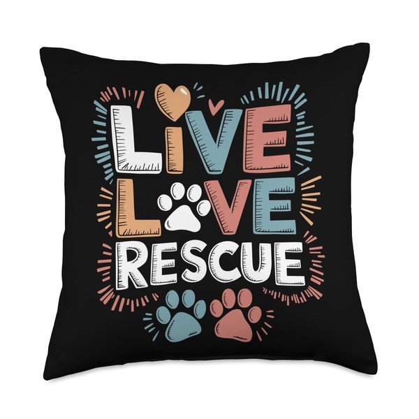 Live Love Rescue, Shelter Save Pet Adopt Animal Rescue Throw