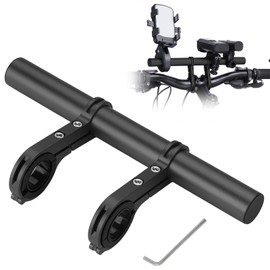Aluminium Alloy Handlebar Extender, 30 cm Handlebar Extension Brackets, Bicycle Handlebar Extension with Screwdriver, Double Bike Handlebar Extender for GPS Camera Torch