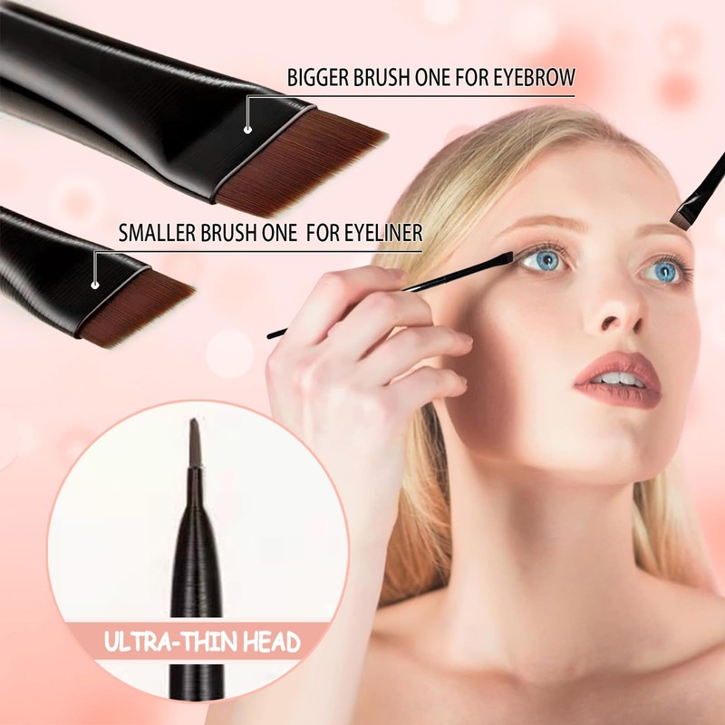 Benixmidart 9Pcs Makeup Brush Set, 1 Eyeliner Brush 1 Eyebrow