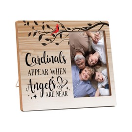valucise Memorial Pictures Frame, Cardinals Appear When Angels Are Near Photo Frame, Sympathy Gifts For Loss Of Loved One, Farmhouse Home Living Room Bedroom Decoration -b107