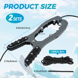 Mgoodoo 2PCS Kayak Brush Gripper with 16ft Paracord, Stainless Steel Anchor Grip, Kayak Canoe Equipment Accessories for Fishing Boating Camping