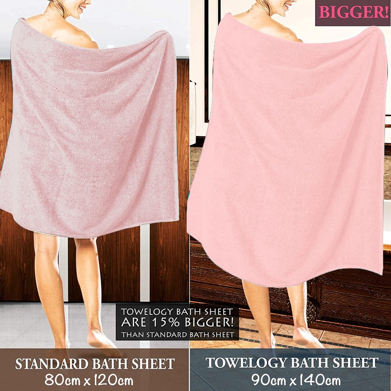 Luxury Bath Sheets Zero Twist Cotton 600 GSM (90 x140cm)