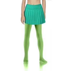 sesto senso Pack of 3 Girls' Tights 40 Denier Children's Tights Opaque Microfibre Colourful, light green
