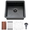 20 Inch Black Undermount Kitchen Sink, Gabhar 20” x 19”