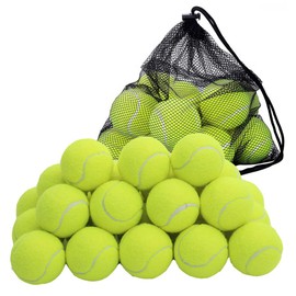 STERUN Tennis Balls with Storage Bag, Tennis Balls for Dogs, Perfect for Tennis, Toys Sports, Cricket, Thick Walled Tennis Balls Pack of 12