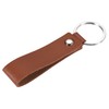 PATIKIL Leather Keychain, PU Circle Keyring Decoration Key Holder Lanyard