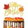 1 decoración para tarta de cumpleaños con diseño de calabaza,