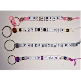 Novelty Whimsical Biker Key Ring-Luggage Tags-Backpack tags (Wild Thang)