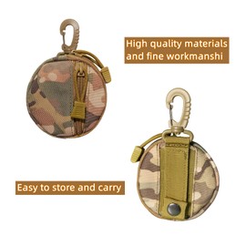 Small EDC Pouch EDC Bag Molle Pouch Tactical Wallet, Molle Accessories, Coin Pouch Coin Purse, Key Case, Tactical Keychain Pouch, Earphone Case, Military Gear Waterproof (cp camo)