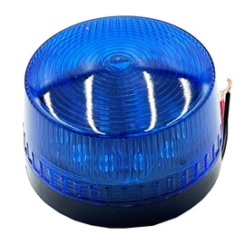 Wellvie LED Flashing Light, Warning Light, Emergency Light, Patrump Light, Signal Light, Construction Light, Work, Industrial, Strobe, Flashing Light, Lamp, Blue (AC100V/Blue) Convenient