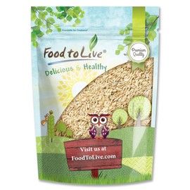 Food to Live Jasmine Brown Rice, 1 Pound — Whole-Grain and Long-Grain Thai Rice, Vegan, Kosher, Bulk. Higher in Fiber than White Jasmine Rice. Great as Side Dish