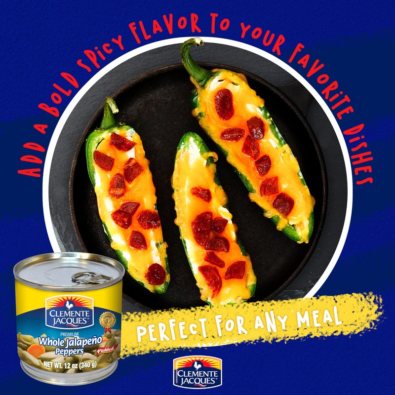 Clemente Jacques Whole Jalapeno Peppers, 12 oz (Pack of 12)