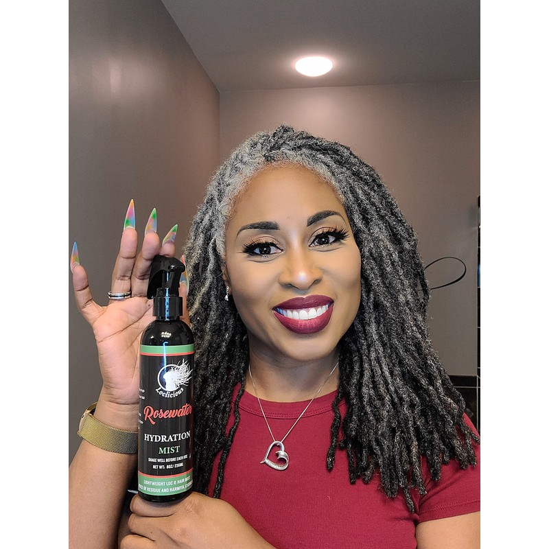 LOCLICIOUS Hydrating Rose Water for Hair Mist Loc Spray |Moisturizer