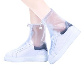 Lehood Waterproof Shoes Cover, Snow Rain Boot Shoe Covers, Reusable Women Men PVC Rubber Sole Overshoes Galoshes Protectors for Cycling Camping Travel L