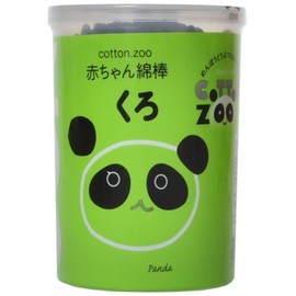 コットン・ZOO赤ちゃん綿棒くろ 160本×7個