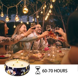 Witcreate Citronella Candles 2 Pack 27oz Large 3-Wick Citronella Candles Outdoor Indoor,Burn 150 Hours Long Lasting for Garden,Patio,Party